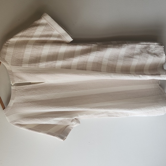 Altar'd State Cream And Tan Striped Mini Dress, Size M - Picture 7 of 8